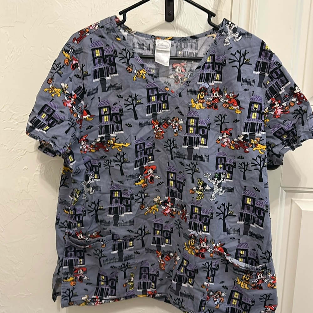Disney Halloween scrub top
